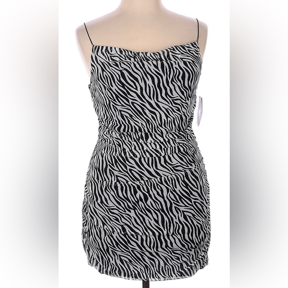 Wild Fable Zebra Print Fitted Dress nwt - Picture 3 of 16